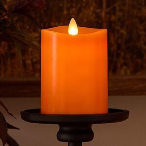 Luminara Flameless Flickering Indoor Candle for Decor - 3"x 4.5", Russet Orange